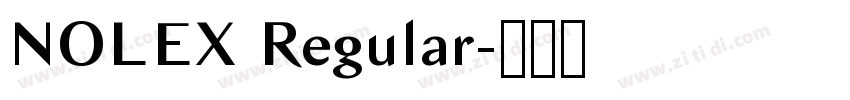 NOLEX Regular字体转换
